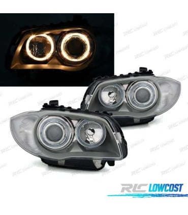 FAROS BMW E81 E87 E82 E88 04-11 OJOS ANGEL CROMADO