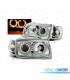 FAROS PARA VOLKSWAGEN VW POLO 6N 94-99 OJOS ANGEL FONDO CROMO ELEC.