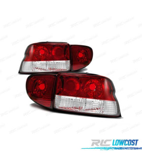 PILOTOS PARA FORD ESCORT MK6 7 93-00 ROJO BLANCO LOOK LEXUS