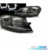 FAROS PARA VOLKSWAGEN VW GOLF 7 LOOK GTI LED DRL NEGROS INTERMITENTE LED 12-17