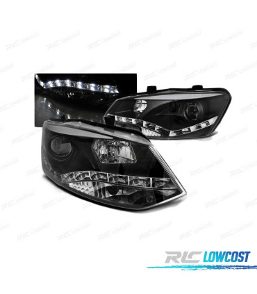 FAROS TRU DRL PARA VOLKSWAGEN VW POLO 6R 09-14 NEGROS