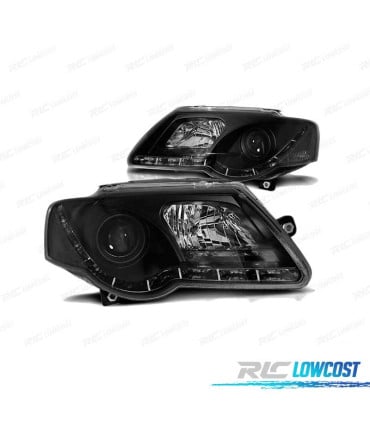 FAROS VOLKSWAGEN VW PASSAT B6 3C 05-10 TRU DRL NEGROS