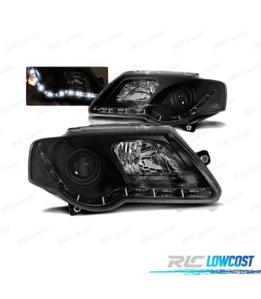 FAROS VOLKSWAGEN VW PASSAT B6 3C 05-10 TRU DRL NEGROS