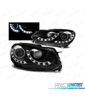 FAROS TRU DRL PARA VOLKSWAGEN VW GOLF 6 08-12 CCFL NEGROS