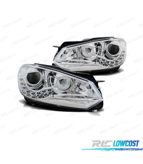 FAROS LUZ DIURNA VOLKSWAGEN GOLF 6 08-12 TRU DRL ECE-R87 CROMADO