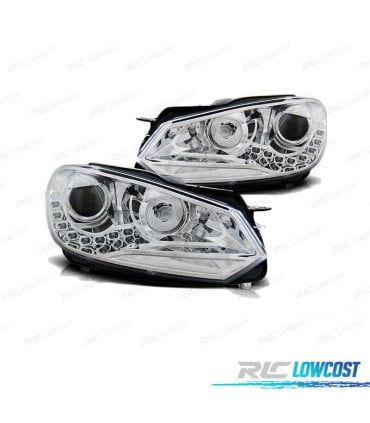 FAROS LUZ DIURNA VOLKSWAGEN GOLF 6 08-12 TRU DRL ECE-R87 CROMADO