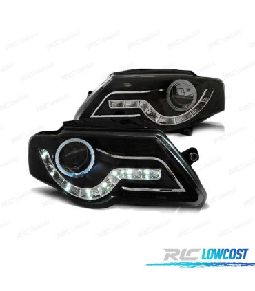 FAROS DAYLIGHT OJOS ANGEL VOLKSWAGEN VW PASSAT B6 3C 05-10 NEGROS