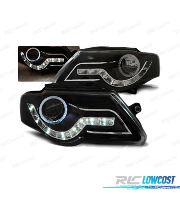 FAROS DAYLIGHT OJOS ANGEL VOLKSWAGEN VW PASSAT B6 3C 05-10 NEGROS