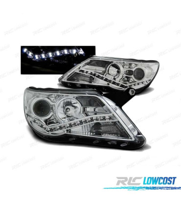 FAROS LUZ DIURNA VOLKSWAGEN VW TIGUAN 07-11 CROMADOS