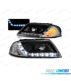 FAROS DAYLIGHT VOLKSWAGEN VW PASSAT 3BG 00-05 CON INTERMITENTE LED NEGROS