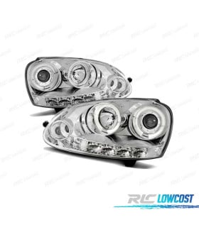 FAROS OJOS ANGEL VOLKSWAGEN VW GOLF 5 03-08 LED CROMADOS