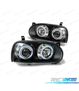 FAROS VOLKSWAGEN VW GOLF 3 OJOS ANGEL NEGRO