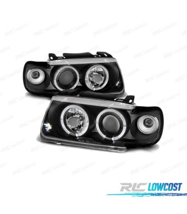 FAROS VOLKSWAGEN VW POLO 6N HATCHBACK 94-99 OJOS ANGEL NEGRO