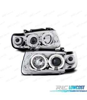 FAROS VOLKSWAGEN VW POLO 6N HATCHBACK 94-99 OJOS ANGEL CROMADOS