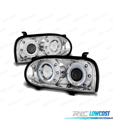FAROS OJOS ANGEL PARA VOLKSWAGEN VW GOLF 3 91-97 CROMADOS