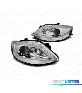 FAROS PARA SEAT IBIZA 6J 08-12 LOOK R8 CROMADOS