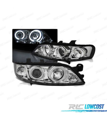 FAROS OJOS ANGEL OPEL VECTRA B 99-02 CCFL CROMADO