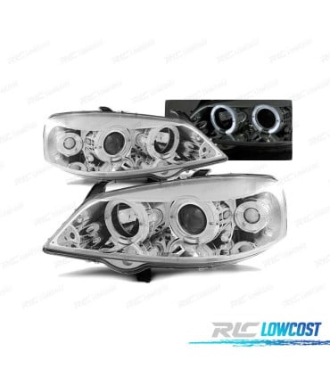 FAROS OJOS ANGEL PARA OPEL ASTRA G 97-04 CROMADO