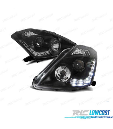 FAROS DAYLIGHT PARA NISSAN 350Z 03-05 NEGROS APTOS XENON DE ORIGEN