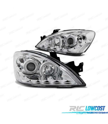 FAROS LUZ DIURNA PARA MITSUBISHI LANCER 7 04-07 CROMADOS