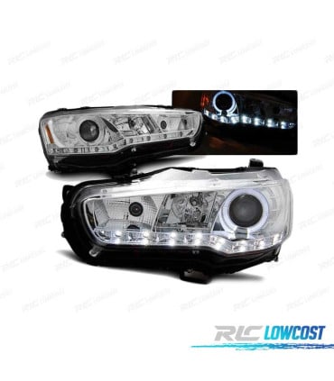 FAROS DAYLIGHT PARA MITSUBISHI LANCER VIII 08- LPMI15 CROMADOS