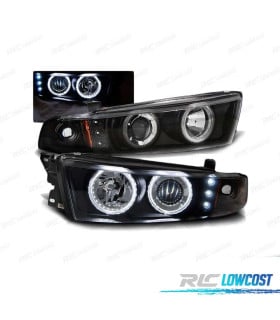 FAROS OJOS ANGEL CCFL LED PARA MITSUBISHI GALANT 8 EA0 96-06 NEGROS
