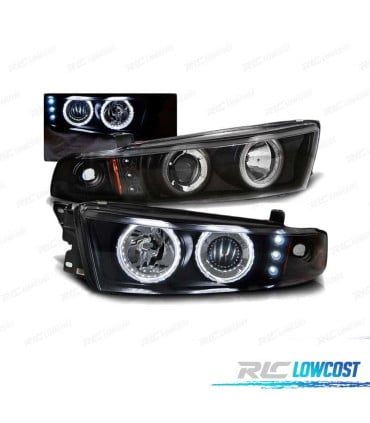 FAROS OJOS ANGEL CCFL LED PARA MITSUBISHI GALANT 8 EA0 96-06 NEGROS