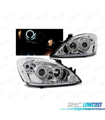 FAROS OJOS ANGEL PARA MITSUBISHI LANCER 7 04-07 CROMADOS