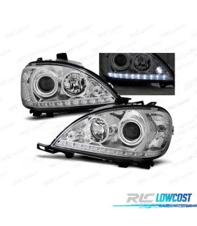 FAROS MERCEDES W163 98-01 LUZ DIURNA LED CROMO