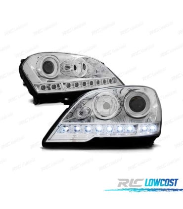 FAROS LUZ DIURNA PARA MERCEDES CLASE ML W164 08- CROMADOS