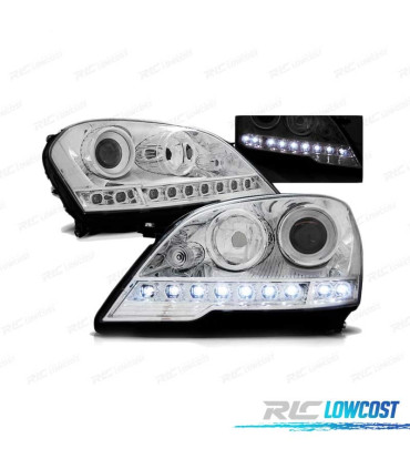 FAROS LUZ DIURNA PARA MERCEDES CLASE ML W164 08- CROMADOS
