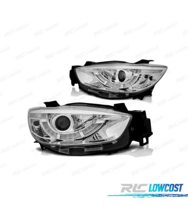 FAROS LUZ DIURNA MAZDA CX5 11-15 CROMADO R87 LUZ DIURNA REAL XENON