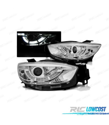 FAROS LUZ DIURNA MAZDA CX5 11-15 CROMADO R87 LUZ DIURNA REAL XENON
