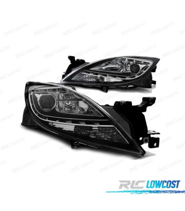 FAROS LUZ DIURNA PARA MAZDA 6 II 10-12 FONDO NEGRO