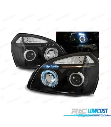 FAROS PARA HYUNDAI TUCSON 04-10 OJOS ANGEL NEGROS
