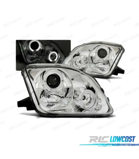 FAROS OJOS ANGEL PARA HONDA PRELUDE 97-01 CROMADOS