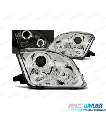 FAROS OJOS ANGEL PARA HONDA PRELUDE 97-01 CROMADOS