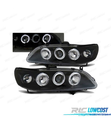 FAROS OJOS ANGEL HONDA ACCORD 98-02 FONDO NEGRO USA