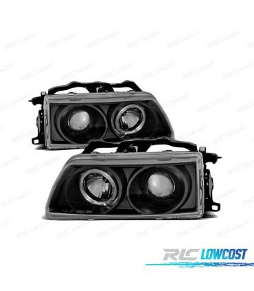 FAROS OJOS ANGEL PARA HONDA CRX 90-92 FONDO NEGRO