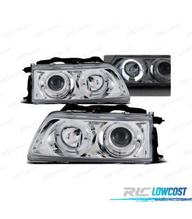 FAROS OJOS ANGEL PARA HONDA CRX 90-92 CROMADOS