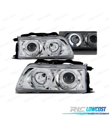 FAROS OJOS ANGEL PARA HONDA CRX 90-92 CROMADOS