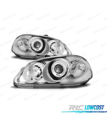 FAROS OJOS ANGEL HONDA CIVIC 95-98 CROMADOS
