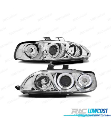 FAROS HONDA CIVIC 91-95 2D 3D OJOS ANGEL CROMADOS