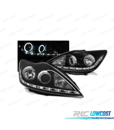 FAROS PARA FORD FOCUS II 08-10 OJOS ANGEL CCFL NEGROS
