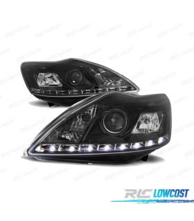 FAROS PARA FORD FOCUS II RESTILING 08-10 DAYLIGHT LED NEGROS