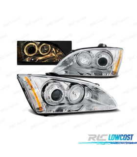 FAROS OJOS ANGEL PARA FORD FOCUS II 04-08 CROMADOS H1 H7