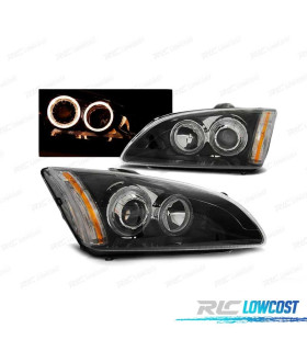FAROS OJOS ANGEL PARA FORD FOCUS II 04-08 FONDO NEGRO