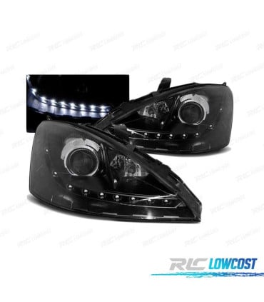 FAROS LUZ DIURNA PARA FORD FOCUS 98-01 FONDO NEGRO