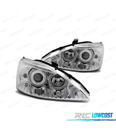 FAROS OJOS ANGEL FORD FOCUS 98-01 CROMADOS