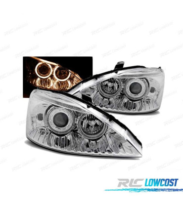FAROS OJOS ANGEL FORD FOCUS 98-01 CROMADOS